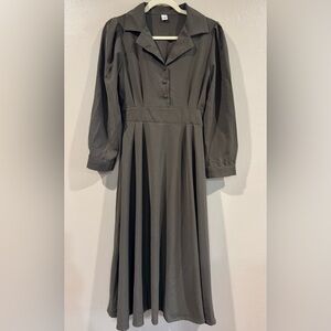 Preloved Dark Olive Color Dress